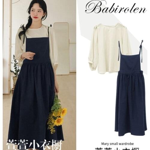 2020 summer vintage sweet spaghetti strap dress women preppy style long dress