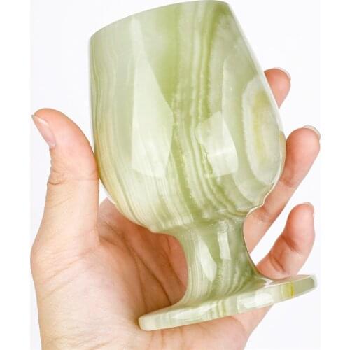 1pcs Natural Stones Cup Wine Glass Afghanistan Jade Stones Agate Wedding Toasting Glasses Drink Cup Party Marriage Wine Cups