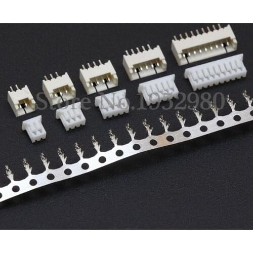10 Set 1.25mm Pitch Connector Micro JST Horizontal Straight Pin 2/3/4/5/6/7/8/9/10/11/12P ( Pin Header + Housing + Terminal )