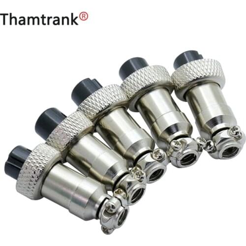 100pcs/lot GX12 Aviation Plug Socket Male / Female 2 3 4 5 6 Pin 12mm Circular Aviation Socket Jack Wire Connector