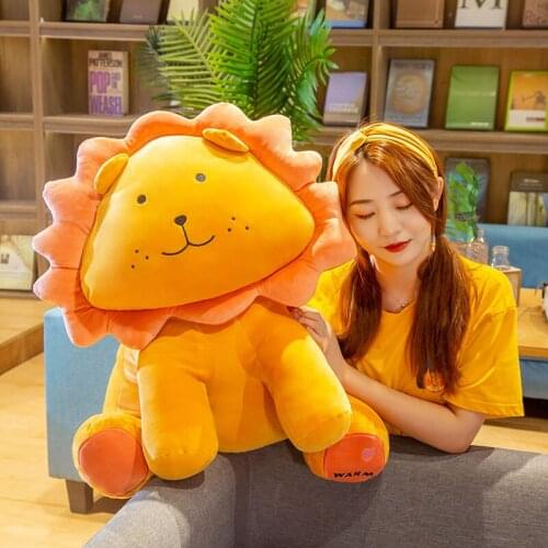 40-70cm Hot Good Quality Cute Creative Sitting Lion King Plush Toy Cartoon Stuffed Animal Doll Soft Pillow Kids Christmas Gift