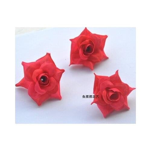 A2 Home &wedding decoration silk flowers artificial flowers Simulated Rose 4CM Curly Lace Flower DIY Hairpin Ring Silk Rose