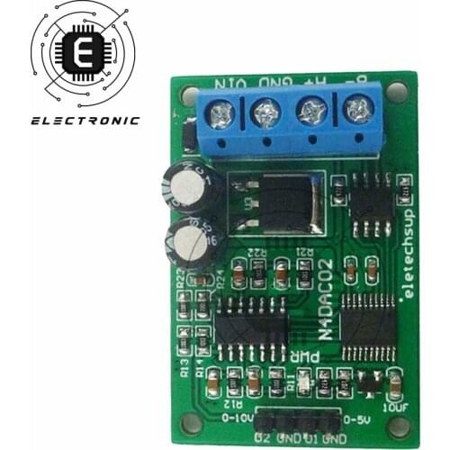 DC 12V 2CH DAC Module 0-5V 0-10V PWM to Voltage Analog Converter RS485 Modbus RTU Board