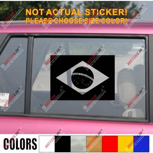 Flag of Brazil Decal Sticker Car Vinyl pick size color die cut no bkgrd