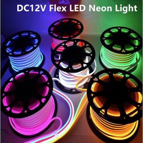 Flex Silicone Neon LED Strip Light AC220V Waterproof Super Bright LED Flexible Neon Light Soft Lighting Advertising Decoration