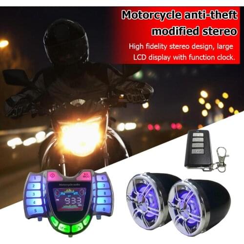 HY-007 Motorcycle Bluetooth Speaker TF Radio USB Charger Audio System Handsfree for Outdoor Personal Motorcycle Decoration