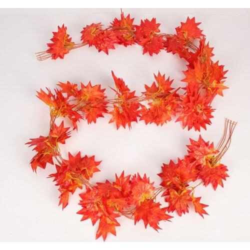 Artificial Plant Vines Silk Grape Leaves Garland Faux Simulation Flower Rattan DIY Wreath Silk Flower Home Wedding Decoration