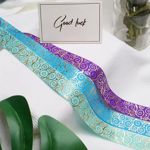 Free shipping 50 yard 7/8" Silver foil printed grosgrain ribbon L4101494