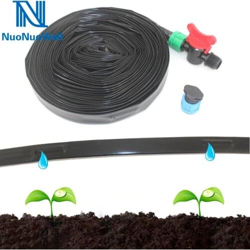NuoNuoWell Agriculture Drip irrigation Tape Inner Dia.16mm Drip Line 0.2mm Thick Water Saving Kits Dripper 20cm Space