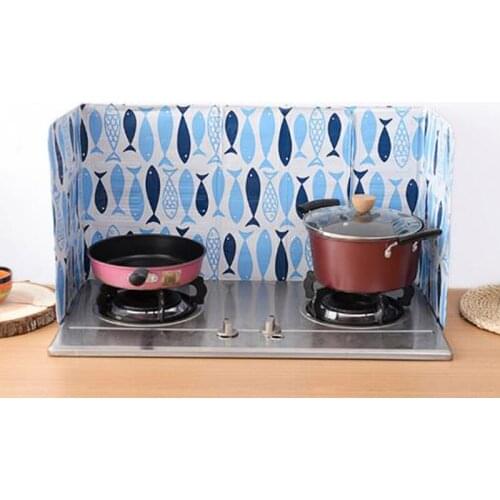 Kitchen Stove Oil Baffle Anti Splatter Shield Guard Insulation Aluminum Foil Oil Barrier