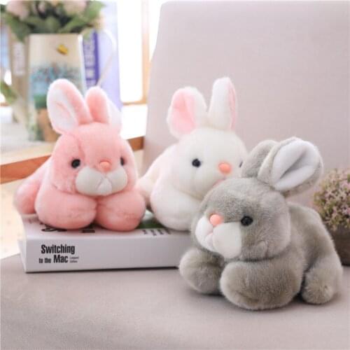 15CM/20CM Kawaii Cute Pink Rabbit Animals Rabbits Stuffed Plush Toys For Baby Girls Birthday Gifts