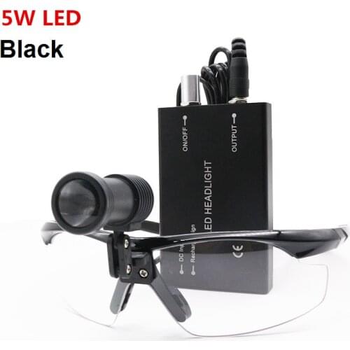 High Quality 3/5W LED Medical Headlight Headlamp with Glasses Dental Sugical ENT Headlamp with Filter 4 Color