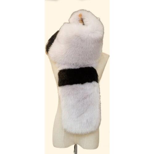 Outdoor Windproof Supper Warm Women Scarf Comfortable Soft 100-135CM Length Faux Fox fur Winter Muffler Womens Neckerchief