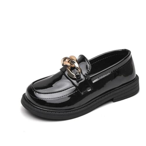 2021 spring and autumn new girls' shoes fashion pure color princess shoes girls' casual shoes metal soft soled shoes