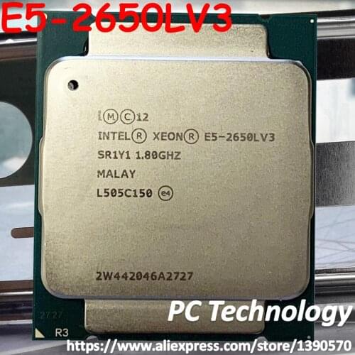 Original Intel Xeon Processor E5-2650LV3 OEM / OFFICIAL Version 1.8GHz 12-Core 65W 30M E5-2650L V3 CPU E5 2650LV3 free shipping