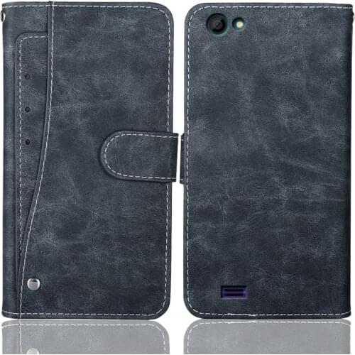 Luxury Wallet Vertex Impress Luck L100 Case 5" Vintage Flip Leather Phone Case Protective Cover With Front Card Slots