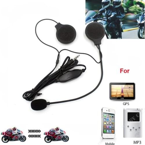 3.5mm Jack-plug Moto Motorbike Motorcycle Stereo Earphone Headset Sport Microphone For MP3 MP4 GPS Phone Music Device