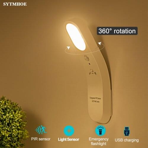 Rotation Led Under Cabinet Light Kitchen 1800Mah Rechargeable Usb Led Motion Sensor Closet Light Under Cupboard Led Lights