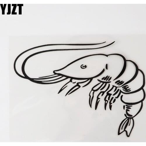 YJZT 13.3CM×9.7CM Personality Animal Crayfish Motorcycle Decal Car Stickers Vinyl 13D-0935
