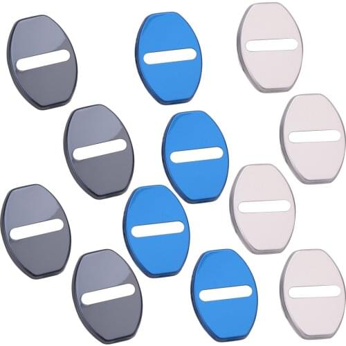 4pcs Stainless Steel Door Lock Cover Buckle Trim Cap Decor Protective Case Fit for Porsche Boxster Cayman Cayenne