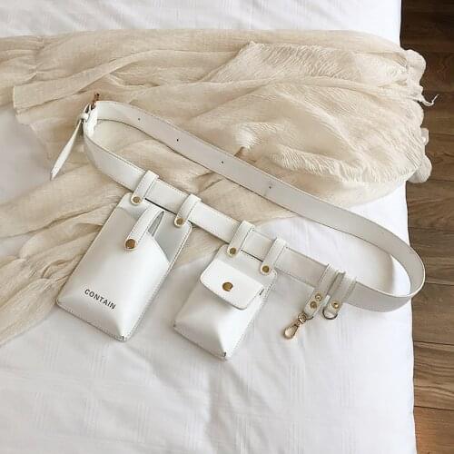 Women Waist Bag Fashion Leather Waist Belt Bag Crossbody Chest Bags Girl Fanny Pack Small Phone Pack shoulder strap Packs