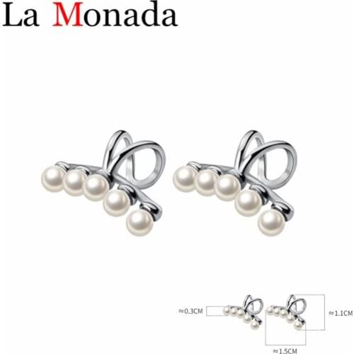 1 Pair 925 Sterling Silver Shell Pearls Ear Cuff Clip On Earrings Without Piercing Earings No Ear Hold Non Piercing Fine Jewelry