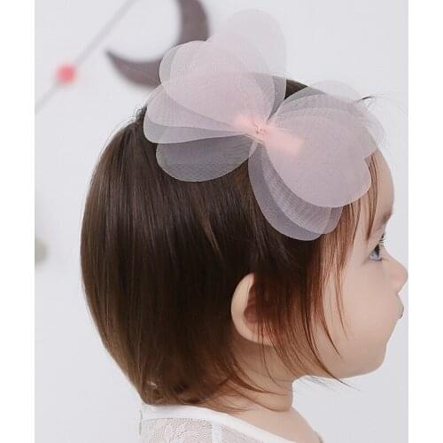1 PCS Hair Accessories Cute Baby Girls Hairpins Angela Cartoon Net Yarn Bowknot Clip Hair Clips for Kids Children Summer Style