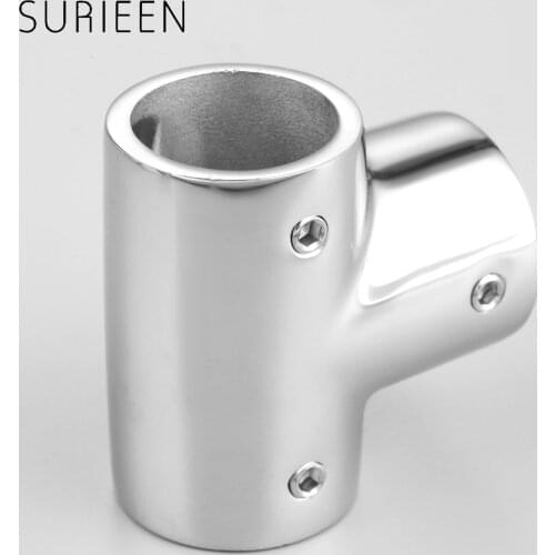 1Pc Marine 316 Stainless Steel 1"" 25mm Tube Pipe 3 Way 90 Degree Tee Hardware Boat Hand Rail Fitting Boats Accessories Yacht