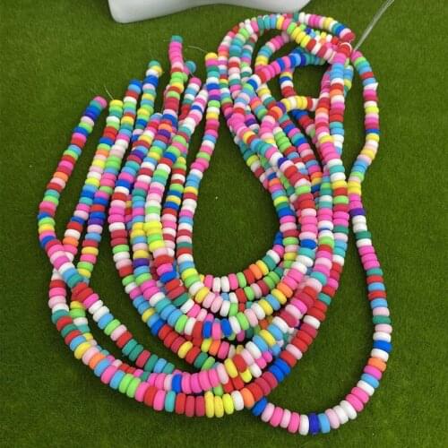 10strips/lot Colorful Clay Abacus Beads for Necklace and Bracelet Making