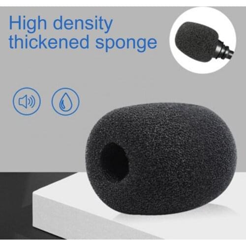 10Pcs MIC Windshield Foam Replaceable Wind-proof Soft Plosives Reduction Lapel MIC Sponge Cap for Recording Microphone sponge co