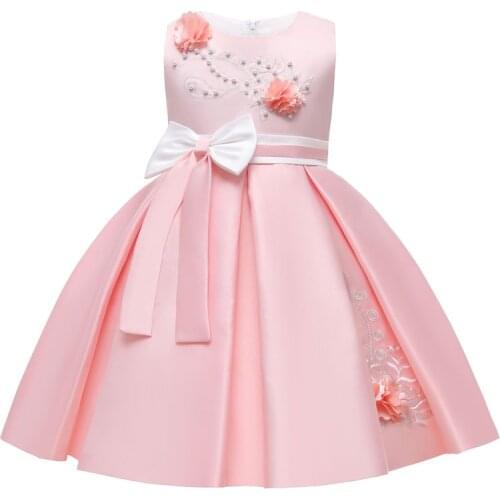 2021 Formal Dress For Girls Elegant Princess Embroidered Flower Dress Children Costume Wedding Party Dress Vestidos For 3-10 Age