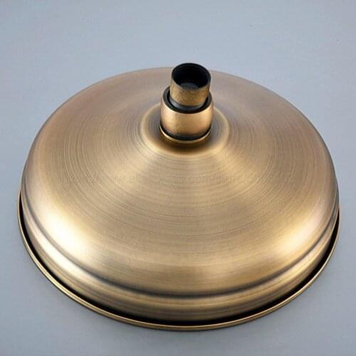 8 inch Anitque Brass Copper Round Bathroom Rain Shower Head Home Bathroom Product (Standard 1/2") & Shower Arm zsh242
