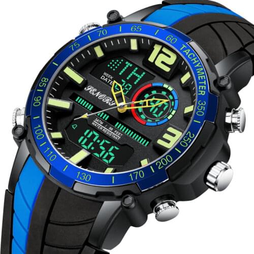 Top Brand Men Watch Fashion Dual Display Sports Mens Wristwatch Analog Digital Chronograph Waterproof Clock Relogio Masculino