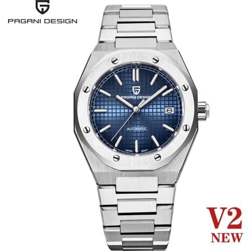 2021 New PAGANI Design Top Brand Mens Automatic Mechanical Watch Stainless Steel 100m Military Waterproof Watch Reloj Hombre