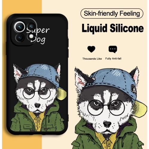 ASINA Cartoon Case For Xiaomi Mi10 11 Case Official Original Liquid Silicone Case For Xiaomi Redmi Note 7 8 9 Case Upgrade Capa