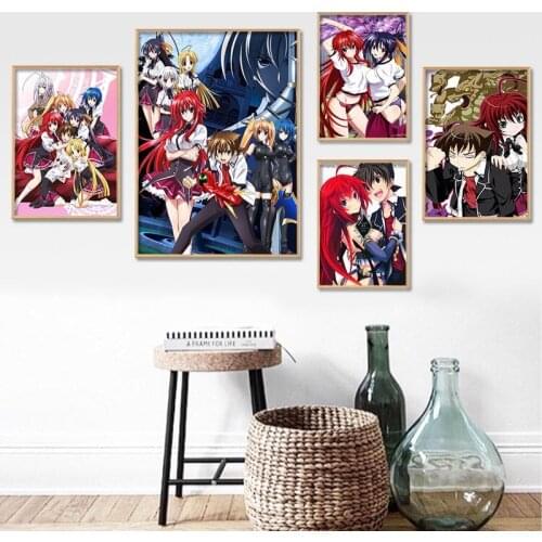 Home Decor Wall Art Poster Canvas Painting Nordic Style Japanese Anime High School DxD Modular Pictures Prints For Gift Unframed