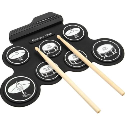 Hand Roll USB Electronic Drum Portable Practice Folded Silicone Massive Files Professional Entry Level Electronic Drums