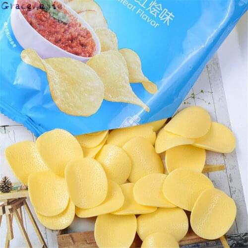 Julie Wang 10pcs/lot Resin Imitation potato chips charms accessories Ballpoint pendant Earring Jewelry Decor Making Findings