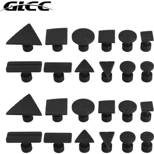 GLCC Glue Tabs PDR Tool 24Pcs Black Glue Gaskets Use For Auto Body Paintless Dent Repair Auxiliary Tools Fungus Suction Sucker