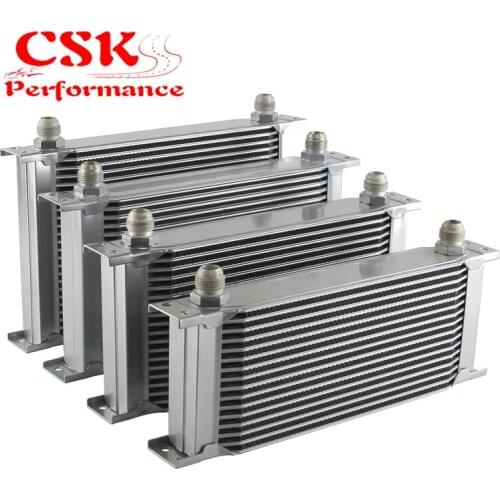 19 ROW AN10 BOLT ON OIL COOLER KIT Fits For Nissan 03-08 350z Fairlady 09-14 370z BLACK / SILVER