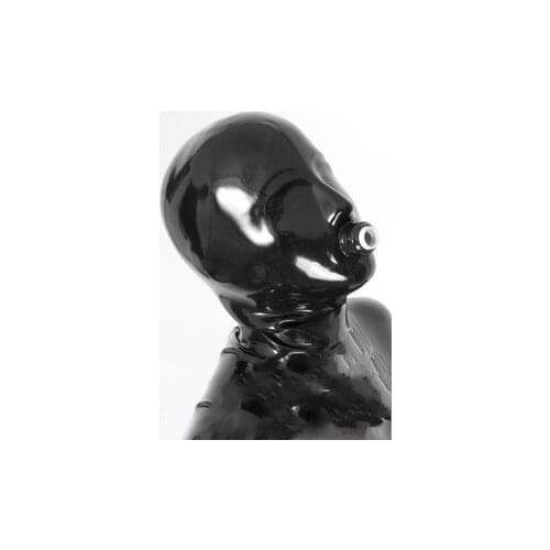 100% natural latex mask rubber head hood fetish cosplay masks