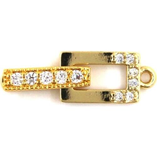 Copper Clasps 18K Gold plated DIY Pearls Jewelry Fittings Fastener Connector Clasps For DIY Gems Pearls Necklace Bracelet Clasp