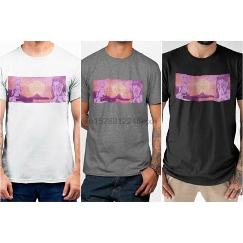 Sad Anime Japan Vaporwave Sunset MenS Printed White Cotton T-Shirt Top Tee Hip-Hop Tee Shirt