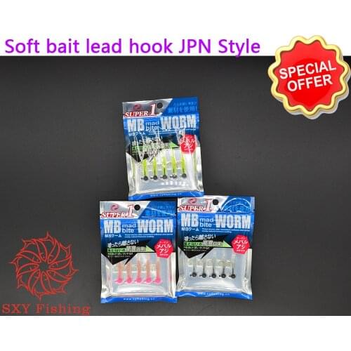 SXY Fishing export trade Japanese Style Soft bait Mollusk bait Lead hook Soft bait lead hook Sea fishing route bait