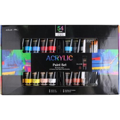 12/24/36/48 Colors Acrylic Paint Set 35ml Each Tube Rich Pigments Colors for Children Students Adults Artist Painter Painting