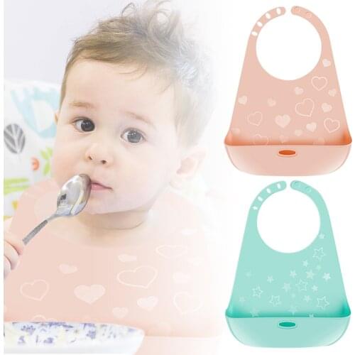 Waterproof Baby Bibs Coating Feeding Bibs Washable Baby Bibs with Food Catcher for Baby Girls & Boys дождевик детский