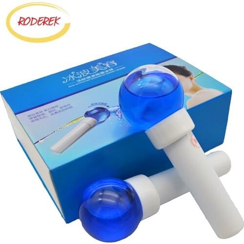 Non-Toxic Ice Roller for Face with Blue Flexible Gel Ball Eye Massager with Box