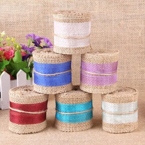 2016 new linen garment accessories roll Ribbon clothing DIY lace linen roll wide:6cm length:2Meters