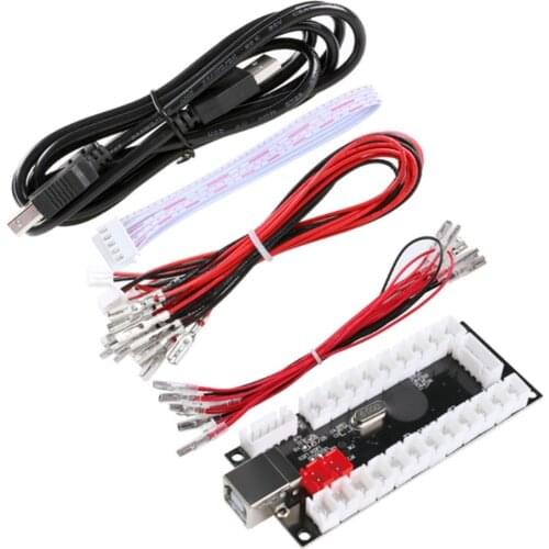 New Zero Delay USB PC Joystick PCB Board USB Controls To MAME Games & Mini Table Top Arcade Machine - 2PIN+HAPP