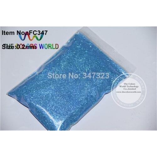 Wholesale 0.2mm 008 size Shinning Rainbown Light Blue Colorful Glitter Powder